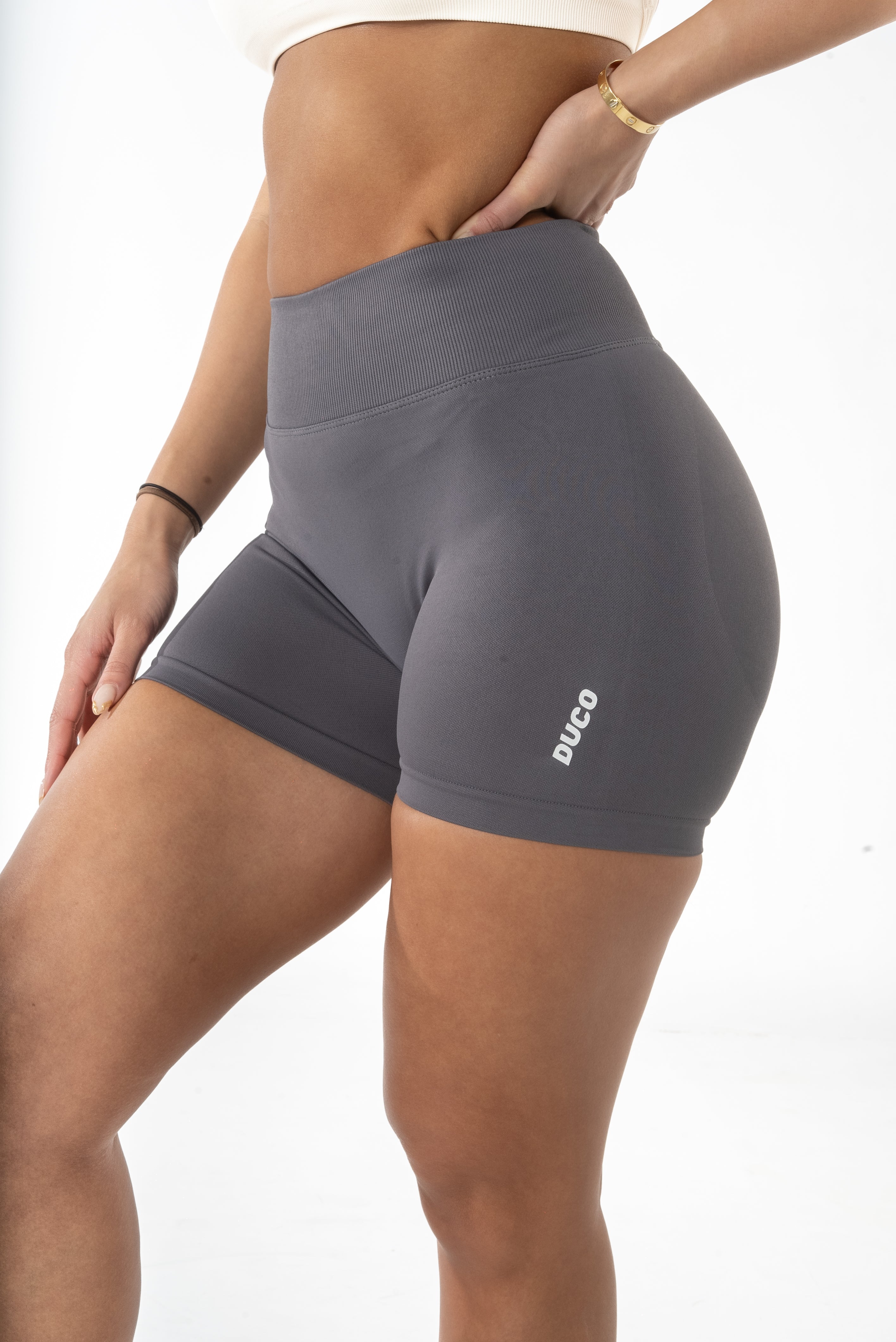 Sculpt Scrunch Shorts - Storm Grey