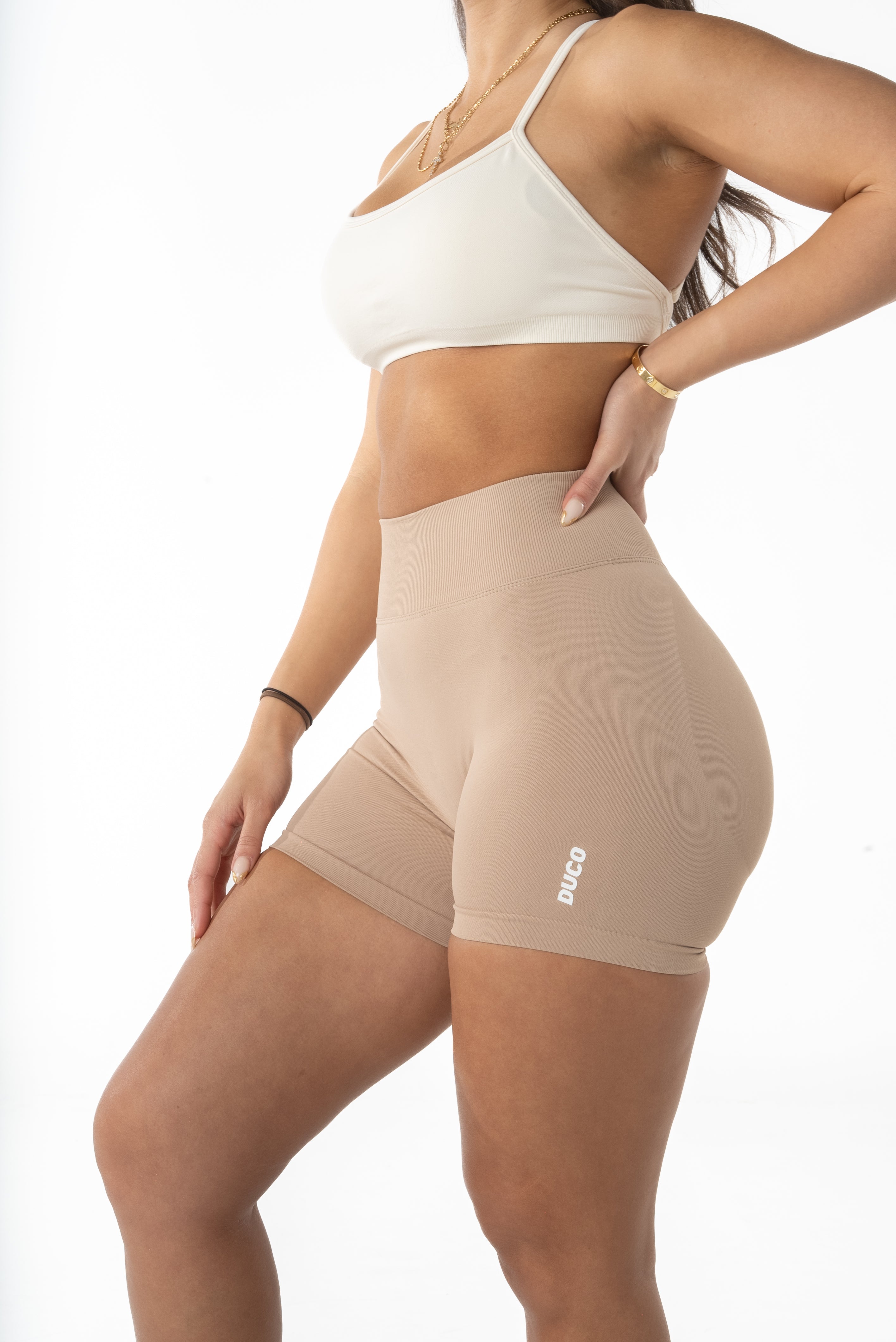 Sculpt Scrunch Shorts - Beige