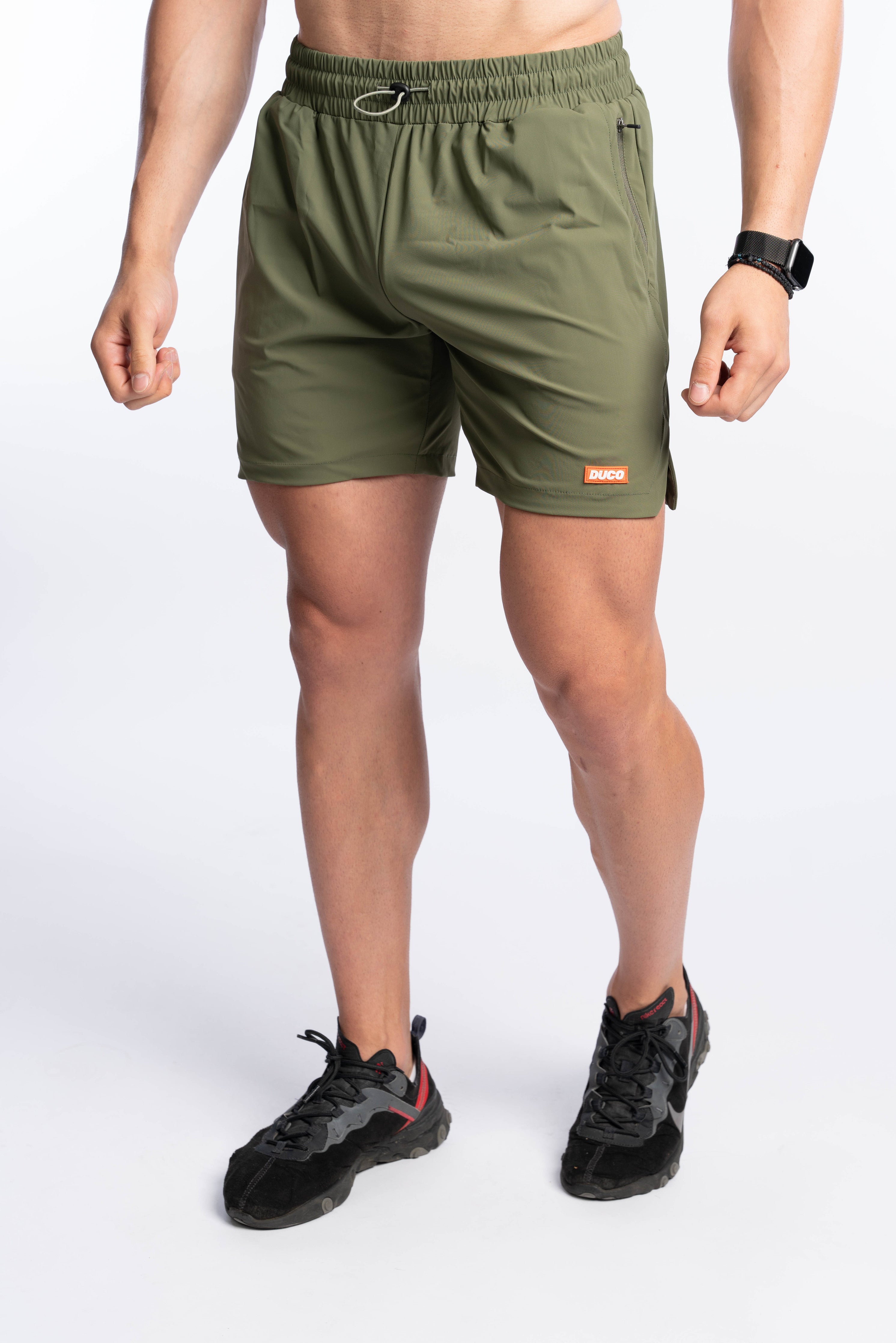 Li-Tech Active Shorts - Olive Green