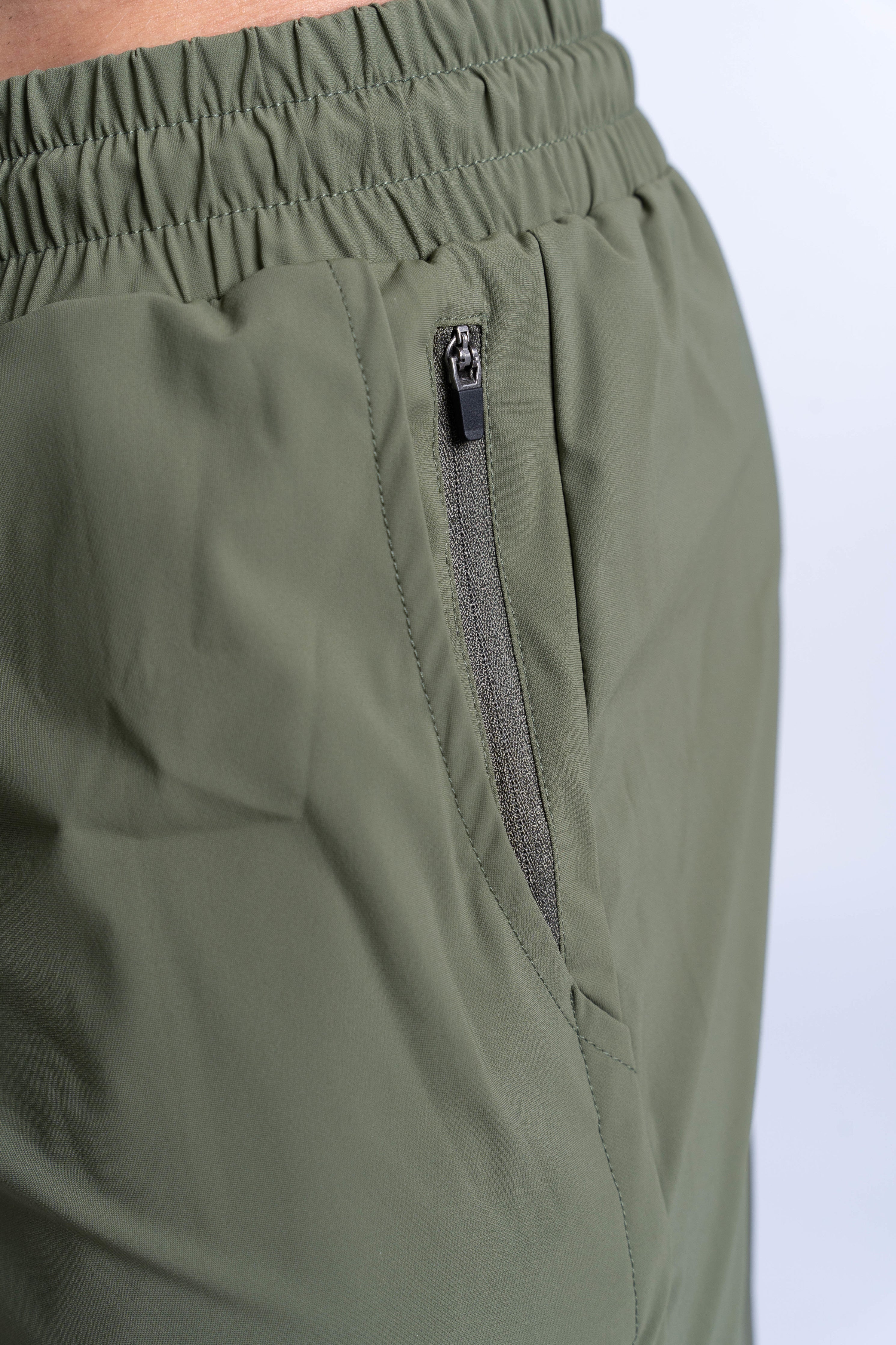 Li-Tech Active Shorts - Olive Green